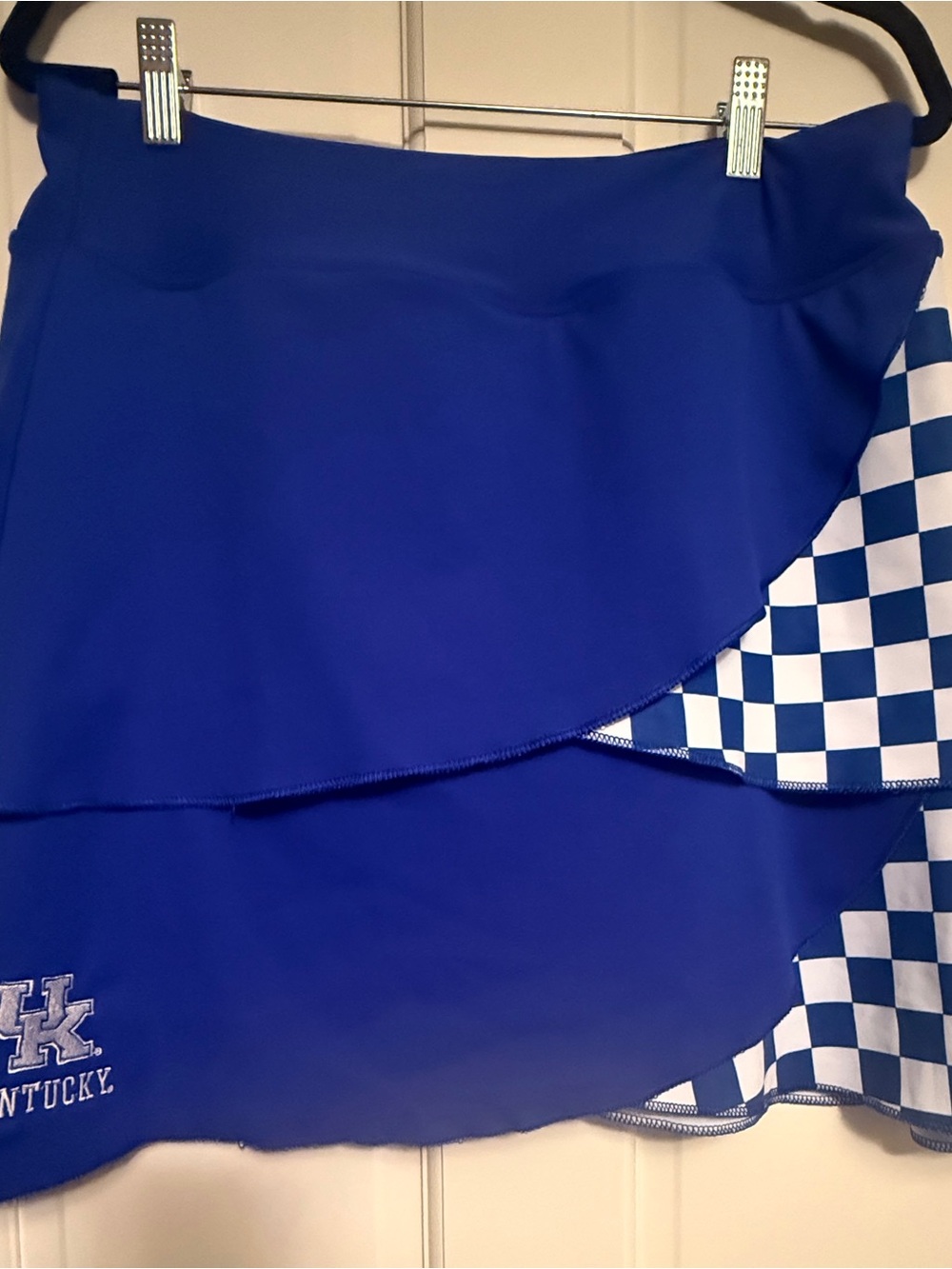 University of Kentucky Blue Skirt with Checkered Accents